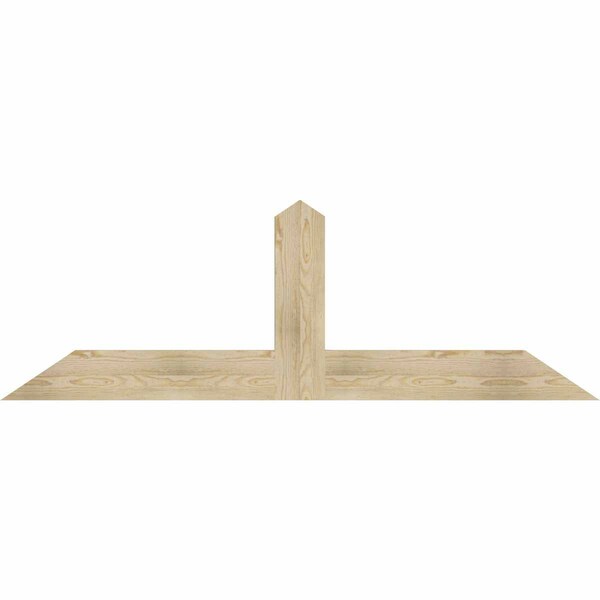 Ekena Millwork Portland Rough Sawn Timber Gable Bracket, Douglas Fir, 72"W x 24"H x 2"D x 6"F, 8/12 Pitch GBW072X24X0206POR00RDF - main